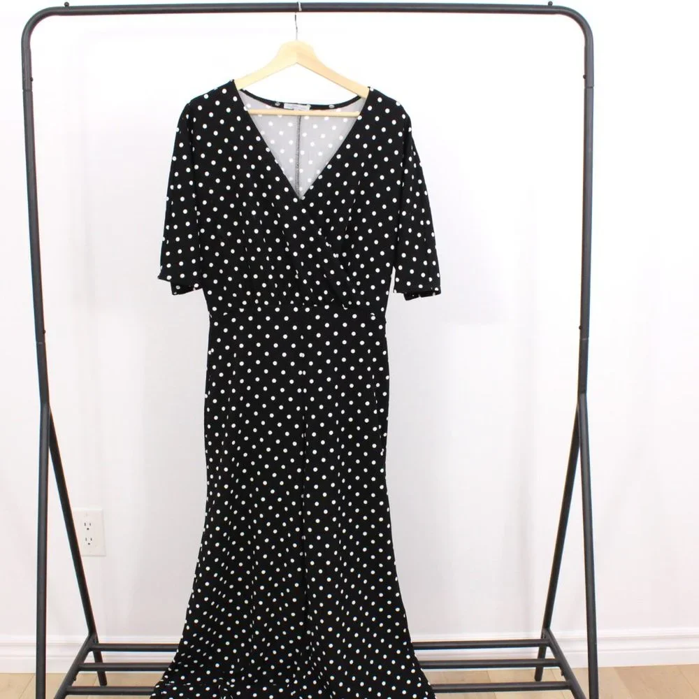 Lily Morgan Black Polka Dot Jumpsuit - Picture 3 of 5
